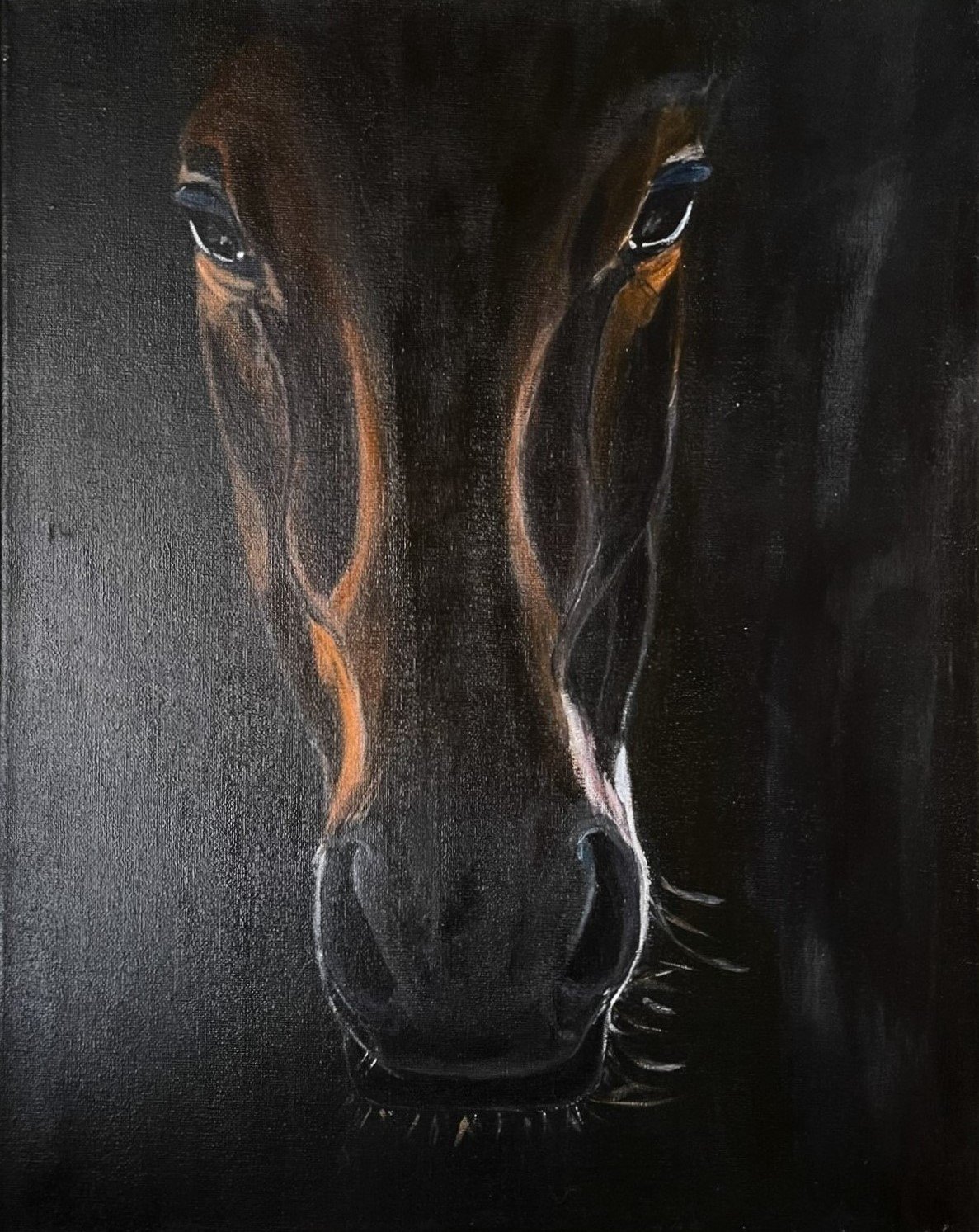 Beautifully Painted Horse Head